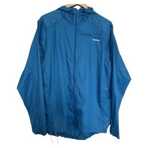 Patagonia Houdini Windbreaker Rain Running Jacket Lightweight Mens Large Blue